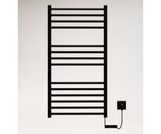 Elektrinis, juodas rankšluosčių džiovintuvas-gyvatukas Nemo Lux Krona 14, 100x53 cm