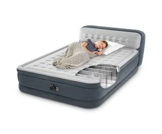 Pripučiamas čiužinys-lova INTEX Queen Ultra Plush, Airbed W/Fiber-Tech RP su integruota pompa ir galvos atrama,152x236x86cm