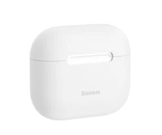 Ausinės Baseus itin plonas silikagelio dėklas, skirtas Apple AirPods 3 – baltas