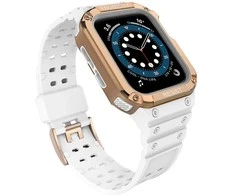 Išmaniojo laikrodžio Apple SE/7 silikoninis Hurtel dirželis, Baltos spalvos, 38/40/41 mm