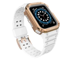 Išmaniojo laikrodžio Apple SE/7 silikoninis Hurtel dirželis, Baltos spalvos, 38/40/41 mm