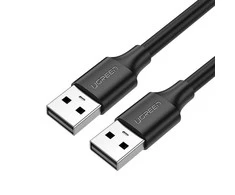 USB 2.0 M-M UGREEN cable US102, 1m (juodas)