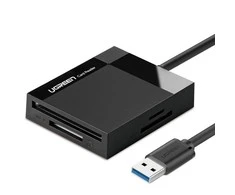 Kortelių skaitytuvas UGREEN CR125 4-in-1 USB 3.0 0.5m (juodas)