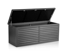 Plonos Sodo dėžė 143 x 57 x 53,5 cm 390 litrų juodos ir pilkos spalvos