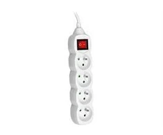 TRACER PowerCord 3.0m 4 lizdų jungiklis baltas prailginimo laidas