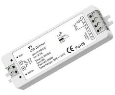 SKYDANCE V1 nuolatinės įtampos valdiklis 5-36V, 1x 8A, Push-Dimm