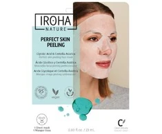 Veido kaukė Iroha Tissue Face Mask With Glycolic Acid &amp; Centella, su glikolio rūgštimi ir Azijine centele, 23 ml