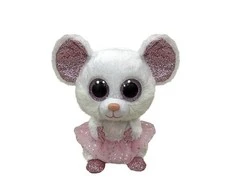 Meteorų talismanas Ty Beanie Boss Mouse balta balerina - Nina 15 cm