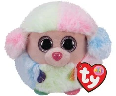 TY Beanie Balls Pliušinis žaislas - spalvotas pudelis, 10 cm