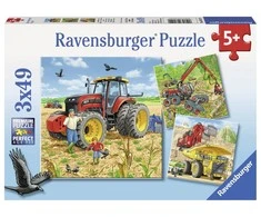 Ravensburger Dėlionė 3x49 vnt. - Didžiulės mašinos
