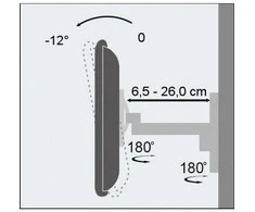 Techly ICA-LCD-2901WH televizoriaus laikiklis 94 cm (37") Balta