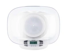 Virtuvinės svarstyklės Sencor SKS 4001WH su dubeniu, didelis LCD ekranas