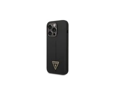 Guess GUHCP14LSLTGK Apple iPhone 14 Pro6,1" dėklas telefonui juodos spalvos hardcase Silicone Triangle