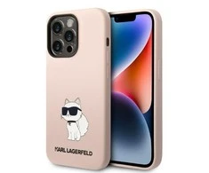 Karl Lagerfeld dėklas, skirtas iPhone 14 Pro 6,1 KLHCP14LSNCHBCP rožinė kietas dėklas , skirtas Silikoninis Choupette
