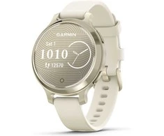 Išmanusis laikrodis Garmin Lily® 2 Active, Pilkšvos aukso spalvos su kreminės spalvos silikoniniu dirželiu