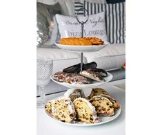3 aukštų torto stovas Excellent Houseware KO-628900040, balto porceliano