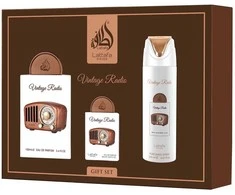 Set Lattafa Vintage Radio EDP 100ml + EDP 20ml + Dezodorantas 200ml