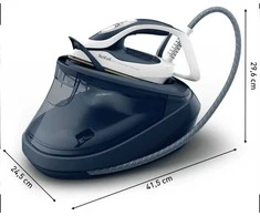 TEFAL | Steam Station Pro Express | GV9720E0 | 3000 W | 1,2 l | 8 barai | Automatinis išjungimas | Vertikali garų funkcija | Kalkių valymo funkcija | Mėlyna