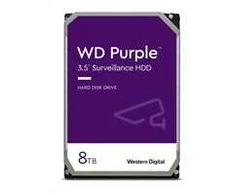 Kietasis diskas Western Digital HDD Video Surveillance WD Violetinė 8TB CMR, 3.5'', 256MB, 5640 RPM, SATA, TBW: 180