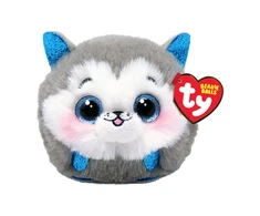 TY Beanie Balls Pliušinis žaislas - pilkas haskis, 10 cm