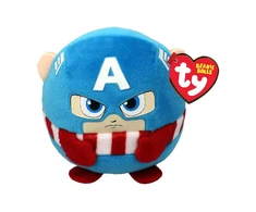 TY Beanie Balls Pliušinis žaislas - Capitan America, 10 cm