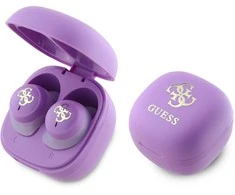 Guess 4G Logo Mini TWS belaidės ausinės violetinės spalvos