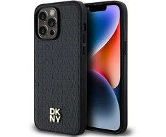 Apple iPhone 13 Pro Max DKNY odinis dėklas Pattern Metal Logo MagSafe (DKHMP13XPSHRPSK) juodos spalvos