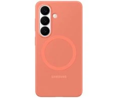 Samsung Galaxy S26 silikoninis magnetinis dėklas, koralų spalvos, raudonas