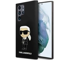 Karl Lagerfeld silikoninis Ikonik Samsung Galaxy S24 Ultra - dėklas telefonui juodos spalvos