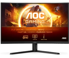 Žaidimų monitorius AOC CQ32G4VE, 31.5",Curved/ VA panel/ QHD(2560x1440), /180 Hz/ 0.5 ms, HDR10, FreeSync Premium HDMI, DisplayPort