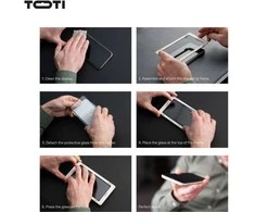 „Toti Premium PREMIUM“ grūdinto stiklo 3D ekrano apsauga, skirta „Apple iPhone 16“ telefonui.