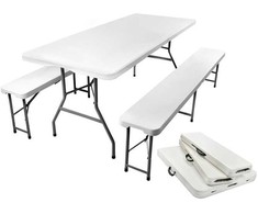 Gardlov Sulankstomas sodo stalas 180cm + 2 suolai (Pažeista pakuotė)