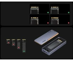 Ugreen D703 USB4 40Gb/s M.2 NVMe SSD Enclosure with Active Cooling - Gray
