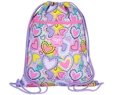 Cool Pack Maišelis sportinei aprangai PASTEL HEARTS, CoolPack, 425x325mm