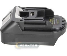 Akumuliatorių adapteris Ahlio; Juodas &amp; Decker/Stanley į Makita; skirtas tik 18 V