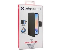 Dėklas CELLY Wally case Samsung Galaxy A34 5G, Juodas (Juodas)