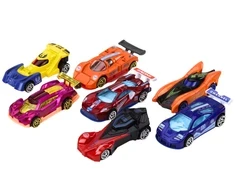 Žaislinių sportinių automobilių rinkinys lagamine su priedais, 50 vnt.