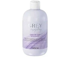 Inebrya GREYlosophy Pilkas By Day Šampūnas tonuojantis šampūnas natūraliai žiliems / balintiems plaukams, 300 ml