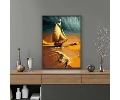 Burlaivis ant kranto 40*50 cm