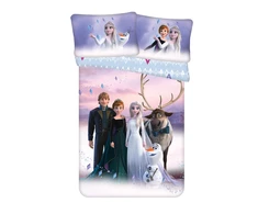 Patalynė bawełniana 100x135 Frozen Kraina Lodu 0745 Anna Elsa do łóżeczka poszewka 40x60