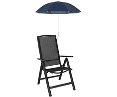 Skėtis su laikikliu 2 pcs Jūrinė mėlyna Ø 105 x 86 cm