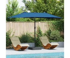 Sodo skėtis Azurblau 385 x 209 x 244 cm Poliesteris ir plienas