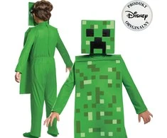 Minecraft berniuko karnavalinis kostiumas, šliaužiančiojo kostiumo maskuotė 127–136 cm (7–8 metai)