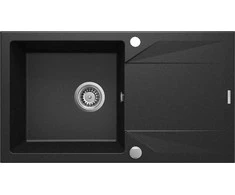 Deante granitinė virtuvinė plautuvė Deante Evora ZQJ G113, Metallic graphite
