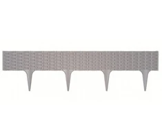 Prosperplast Dekoratyvinė tvorelė IBRA L390cm H18.6cm plastikinė/pilka