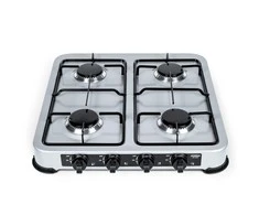 PROMIS KG400 Four-burner gas stove sidabrinis