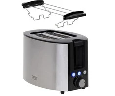 Skrudintuvas Adler Camry | Toaster | CR 3215 | Power 1000 W | Number of slots 2 | Housing material Nerūdijantis plienas | Juodas/Nerūdijantis plienas