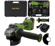 Akumuliatorinis kampinis šlifuoklis ProCraft PWА220, 20 V, 4 Ah, 125 mm
