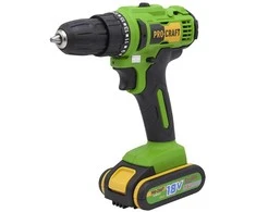 Akumuliatorinis suktuvas - gręžtuvas ProCraft PA18C, 18 V, 2x1.5 Ah, 32 Nm