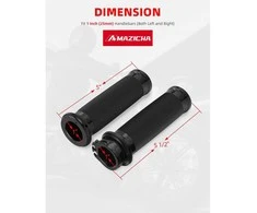 1" 25mm motociklo rankenos, skirtos Harley, Sportster, Touring, Honda, Kawasaki, Suzuki, Yamaha, Bobber Chopper